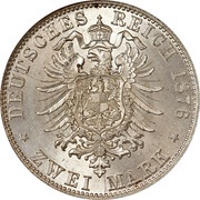 2 Mark, Germany, 1876-1888 reverse image