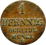 1 Pfennig - Ernest August, Germany, 1838 reverse image