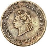 10 Thalers - George IV Copper pattern strike obverse image