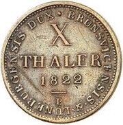 10 Thalers - George IV Copper pattern strike, Germany, 1822 reverse image