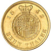 10 Thalers - William IV, Germany, 1832 reverse image