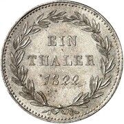 1 Thaler - William II, Germany, 1821-1822 reverse image
