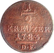 ½ Kreuzer - Frederick II, Germany, 1783 reverse image