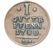 1 Pfennig - Frederick II, Germany, 1772-1785 reverse image