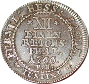 1⁄12 Thaler - Frederick II, Germany, 1766-1771 reverse image