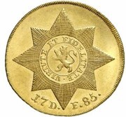 2 Friedrichs d'Or - Frederick II Stern - Pistole, Germany, 1785 reverse image