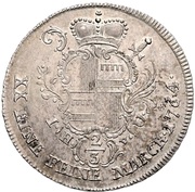 ⅔ Thaler - Frederick William of Westphalen, Germany, 1764 reverse image