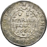 6 Mariengroschen, Germany, 1666 reverse image