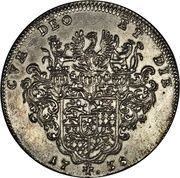 1 Thaler - Charles August, Germany, 1738 reverse image
