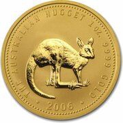 100 Dollars - Elizabeth II 4th Portrait - Kangaroo - Gold Bullion Coin, Australia, 2006 reverse image