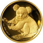 100 Dollars - Elizabeth II 4th Portrait - Koala - Gold Bullion Coin, Australia, 2009 reverse image