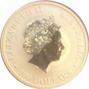 100 Dollars - Elizabeth II 4th Portrait - Kangaroo - Gold Bullion Coin obverse image