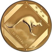 100 Dollars - Elizabeth II 4th Portrait - Kangaroo Road Sign, Australia, 2013 reverse image