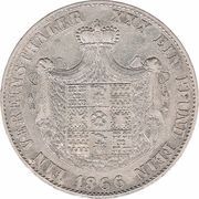 1 Vereinsthaler - Paul Frederick Emil Leopold III, Germany, 1860-1866 reverse image