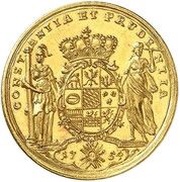 1 Ducat - Charles Thomas, Germany, 1754 reverse image