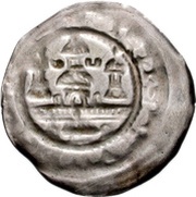 Denier Bracteate - Wichmann of Seeburg, Germany, 1152-1192 reverse image