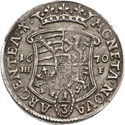 ⅓ Thaler - August of Sachsen-Weissenfels, Germany, 1670-1675 reverse image
