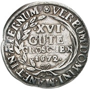 16 Gute Groschen, Germany, 1672-1673 reverse image