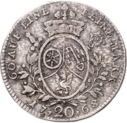 20 Kreuzers "20 Konventionskreuzer" - Emerich Joseph of Breitbach-Bürresheim, Germany, 1768-1772 reverse image