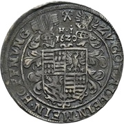 ¼ Thaler - Volrat VI, Wolfgang III and John George II Spruchtaler, Germany, 1620-1623 reverse image