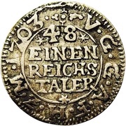 1⁄48 Thaler - Adolph Frederick II, Germany, 1703 reverse image