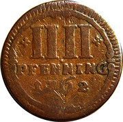 4 Pfenning, Germany, 1739-1762 reverse image