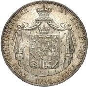 2 Vereinsthaler - Adolph, Germany, 1860 reverse image
