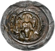 Denier Bracteate - Berthold II, of Meissen, Germany, 1186-1206 reverse image