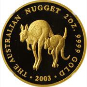 200 Dollars - Elizabeth II 4th Portrait - Australian Nugget - Gold Bullion Coin, Australia, 2003 reverse image