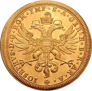 5 Ducats, Germany, 1706 reverse image