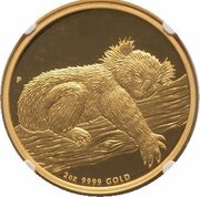 200 Dollars - Elizabeth II 4th Portrait - Koala - Gold Bullion Coin, Australia, 2012 reverse image