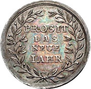 1 Ducat New Year; Silver pattern strike reverse image