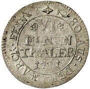 ⅙ Thaler - Frederick V, Germany, 1761 reverse image