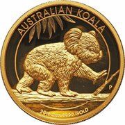 200 Dollars - Elizabeth II 4th Portrait - Koala - Gold Bullion Coin, Australia, 2016 reverse image