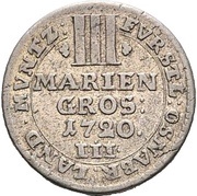 3 Mariengroschen - Ernest August II of York, Germany, 1720-1724 reverse image