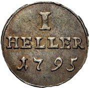 1 Heller, Germany, 1791-1805 reverse image