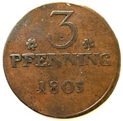 3 Pfenning, Germany, 1805 reverse image