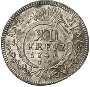 12 Kreuzer - Charles Theodor, Germany, 1746-1750 reverse image