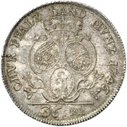 36 Kreuzer - Charles Theodor, Germany, 1746 reverse image