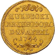 1 Ducat - Charles Theodore Reign, Germany, 1744 reverse image