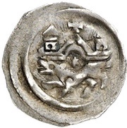 1 Pfennig - Berthold of Pietengau and Otto of Lonsdorf, Germany, 1250-1255 reverse image