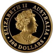 500 Dollars - Elizabeth II 6th Portrait - Australian Wedge-tailed Eagle - Gold Bullion Coin obverse image