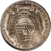 1 Thaler - Leopold Ernest Joseph of Firmian, Germany, 1779 reverse image