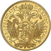 6 Ducats - Joseph Dominicus of Lamberg, Germany, 1753 reverse image