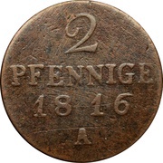 2 Pfennige - Frederick William III, Germany, 1810-1816 reverse image