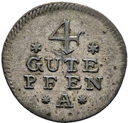 4 Gute Pfennig - Frederick II, Germany, 1764-1766 reverse image