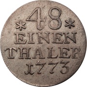 1⁄48 Thaler - Frederick II, Germany, 1771-1781 reverse image