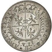 6 Kreuzers - Frederick II, Germany, 1755-1756 reverse image