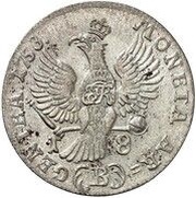 18 Kreuzer - Frederick II, Germany, 1753 reverse image