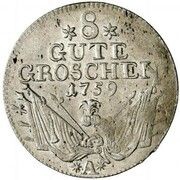 8 Gute Groschen - Frederick II Seven Years' War, Germany, 1759 reverse image